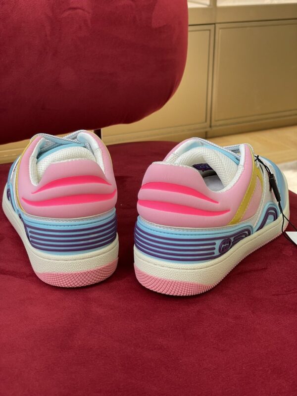 Gucci Women's Sneaker Gucci Basket Donna Light Blue Demetra For Women ‎700291 2SHW0 4870