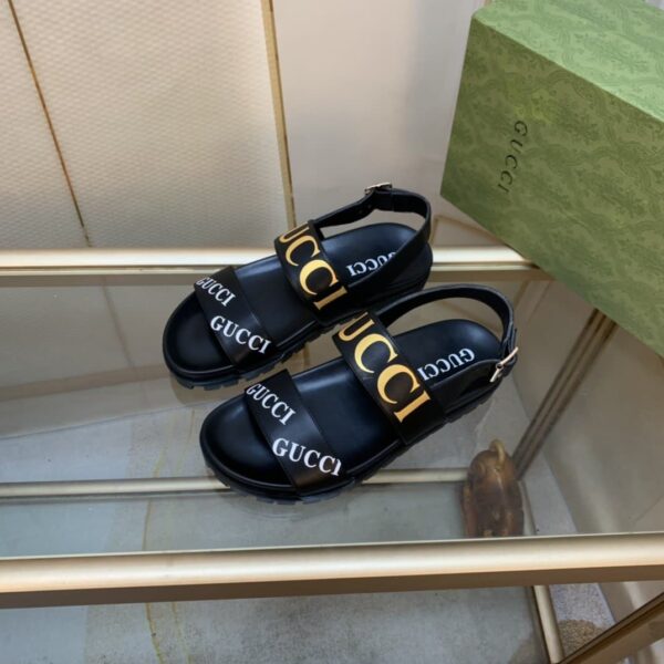 Gucci Women's Tiger And Buckle Sandal Black For Women GG
