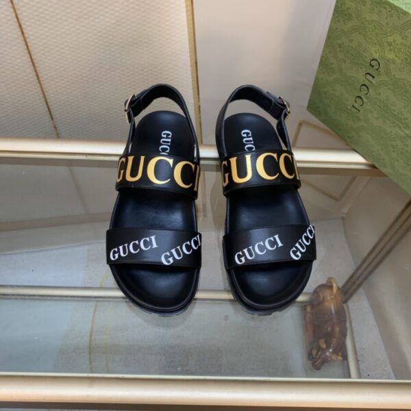 Gucci Women's Tiger And Buckle Sandal Black For Women GG