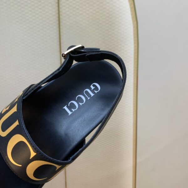 Gucci Women's Tiger And Buckle Sandal Black For Women GG