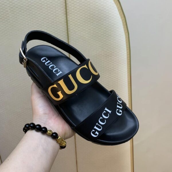 Gucci Women's Tiger And Buckle Sandal Black For Women GG