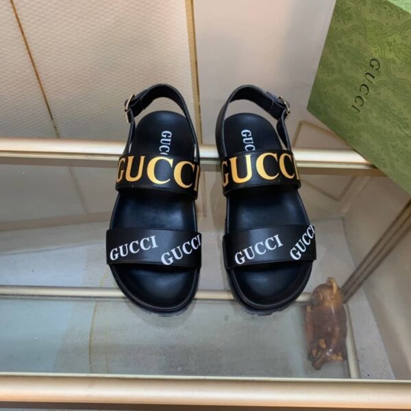 Gucci Women's Tiger And Buckle Sandal Black For Women GG