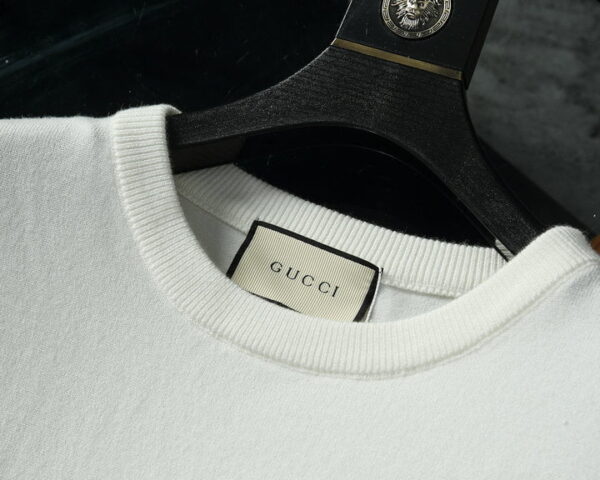 Gucci Wool Jacquard Bee Logo Jumper White For Men