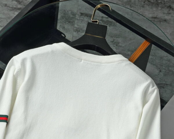 Gucci Wool Jacquard Logo Jumper White For Men