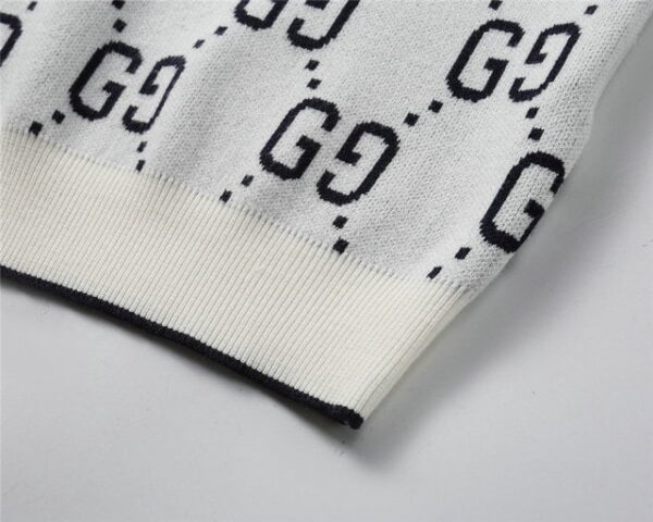 Gucci Wool Jacquard Sweater GG White For Men