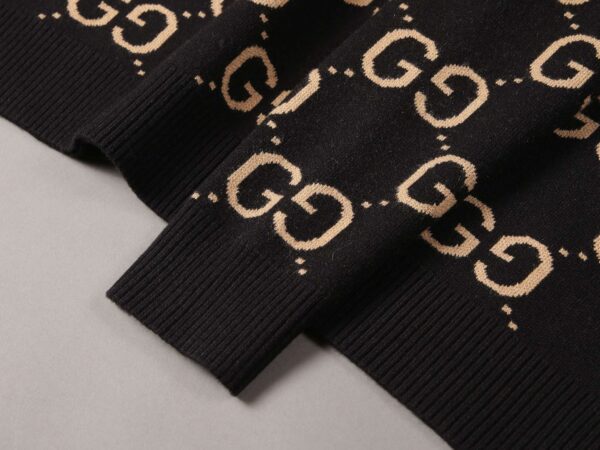 Gucci Wool Knitted GG Sweatshirt Brown For Men