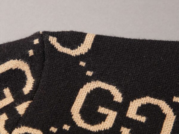 Gucci Wool Knitted GG Sweatshirt Brown For Men