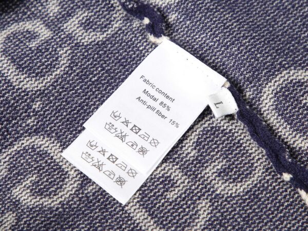 Gucci Wool Knitted GG Sweatshirt Navy Blue For Men