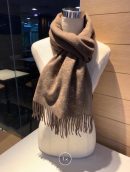Gucci Wool Stole Pattern Knitted Brown Scarf 180cm/71in 