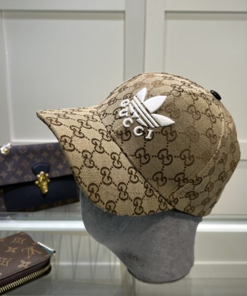Gucci x Adidas Baseball Hat Beige GG Hat
