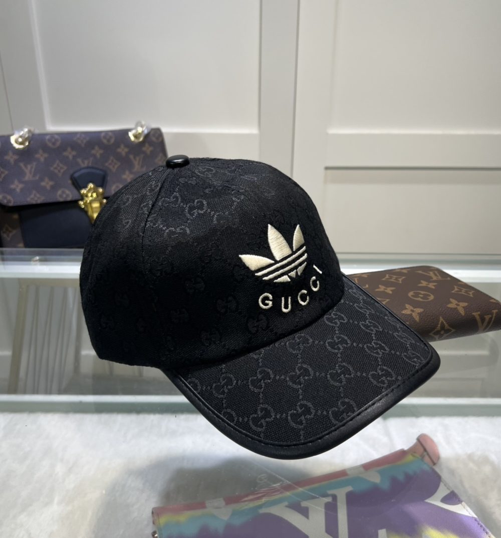 Gucci x Adidas Baseball Hat Black GG Hat