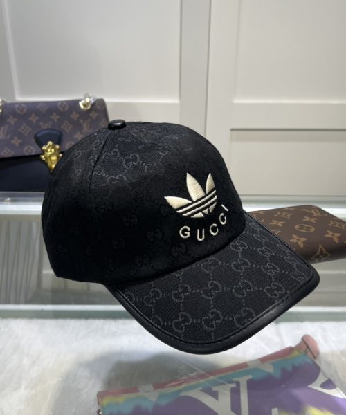 Gucci x Adidas Baseball Hat Black GG Hat