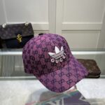 Gucci x Adidas Baseball Hat Grey GG Hat