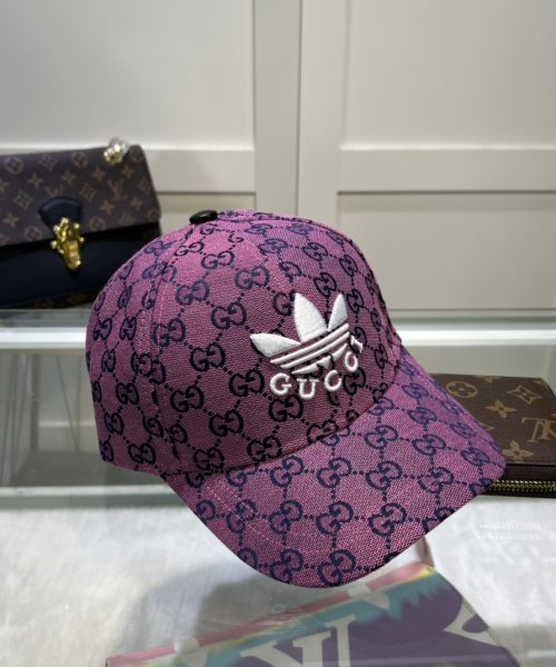 Gucci x Adidas Baseball Hat Grey GG Hat