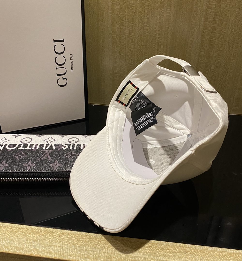 Gucci x Adidas Baseball Hat White GG Hat