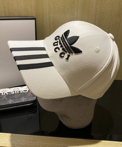 Gucci x Adidas Baseball Hat White GG Hat