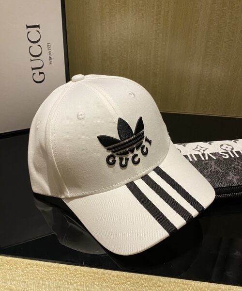 Gucci x Adidas Baseball Hat White GG Hat