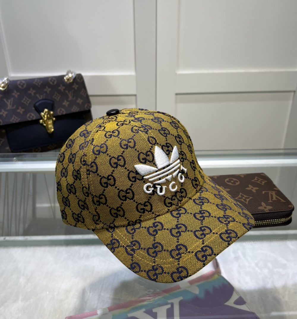 Gucci x Adidas Baseball Hat Yellow GG Hat