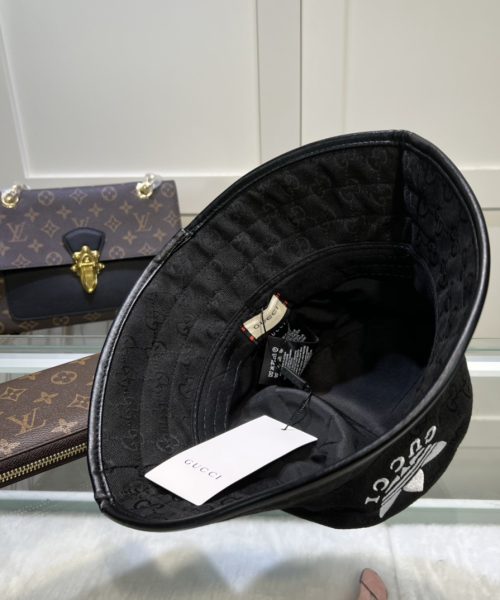 Gucci x Adidas Bucket Hat Black GG Hat