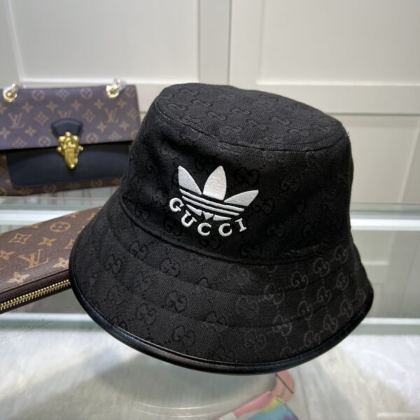 Gucci x Adidas Bucket Hat Black GG Hat