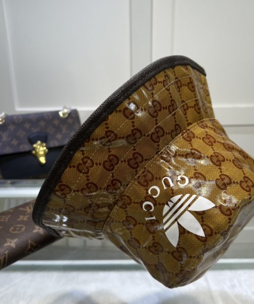 Gucci x Adidas Bucket Hat Brown GG Hat ‎696484 4HAP2 7164