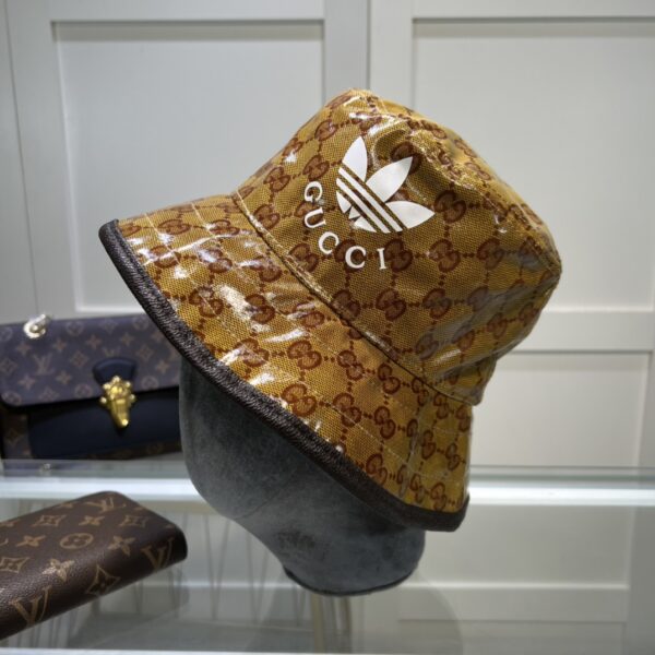 Gucci x Adidas Bucket Hat Brown GG Hat ‎696484 4HAP2 7164