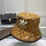 Gucci x Adidas Bucket Hat Brown GG Hat ‎696484 4HAP2 7164