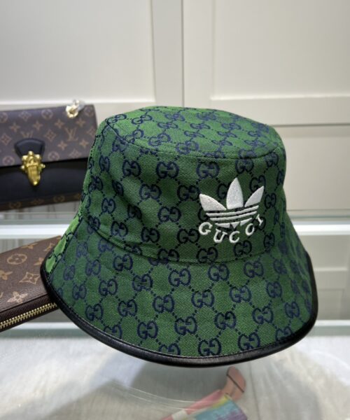 Gucci x Adidas Bucket Hat Green GG Hat