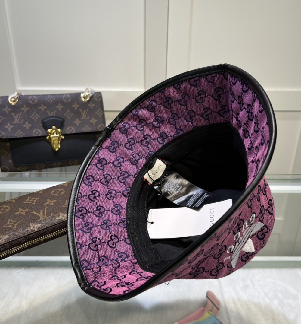 Gucci x Adidas Bucket Hat Purple GG Hat