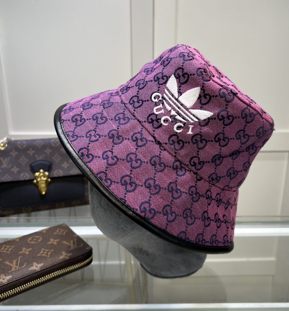 Gucci x Adidas Bucket Hat Purple GG Hat