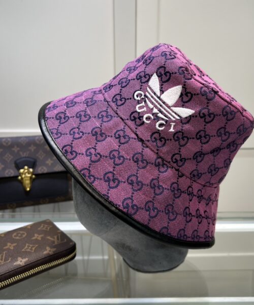Gucci x Adidas Bucket Hat Purple GG Hat
