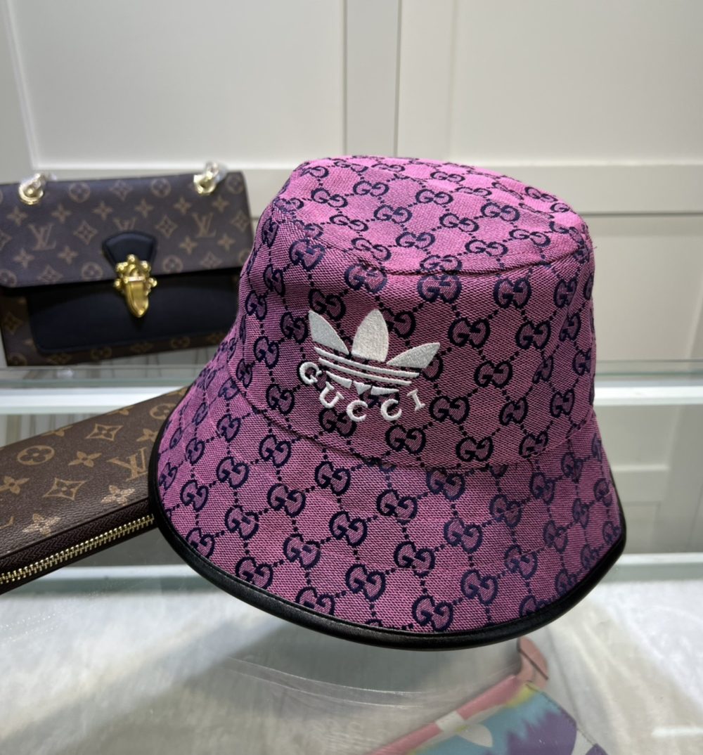 Gucci x Adidas Bucket Hat Purple GG Hat