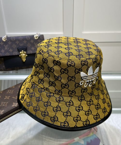 Gucci x Adidas Bucket Hat Yellow GG Hat