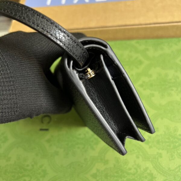 1:1 Replica Gucci x Adidas Card Case With Horsebit Black For Women, Women's Bags 4.2in/11cm GG