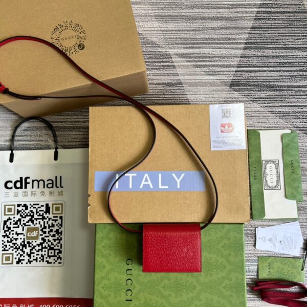 1:1 Replica Gucci x Adidas Card Case With Horsebit Red For Women, Women's Bags 4.2in/11cm GG‎