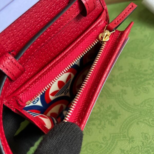 1:1 Replica Gucci x Adidas Card Case With Horsebit Red For Women, Women's Bags 4.2in/11cm GG‎