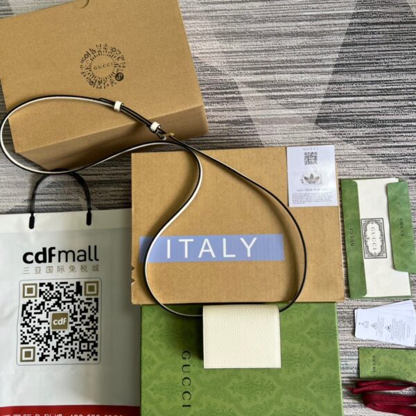 1:1 Replica Gucci x Adidas Card Case With Horsebit White For Women, Women's Bags 4.2in/11cm GG‎ 702248 DJ24G 8847