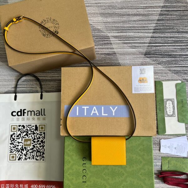 1:1 Replica Gucci x Adidas Card Case With Horsebit Yellow For Women, Women's Bags 4.2in/11cm GG‎ 702248 DJ24G 7673