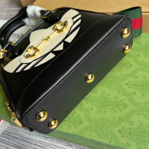 1:1 Replica Gucci x Adidas Horsebit 1955 Mini Bag Black For Women, Women's Bags 7.9in/20cm GG‎ 677212 U3ZDG 8726