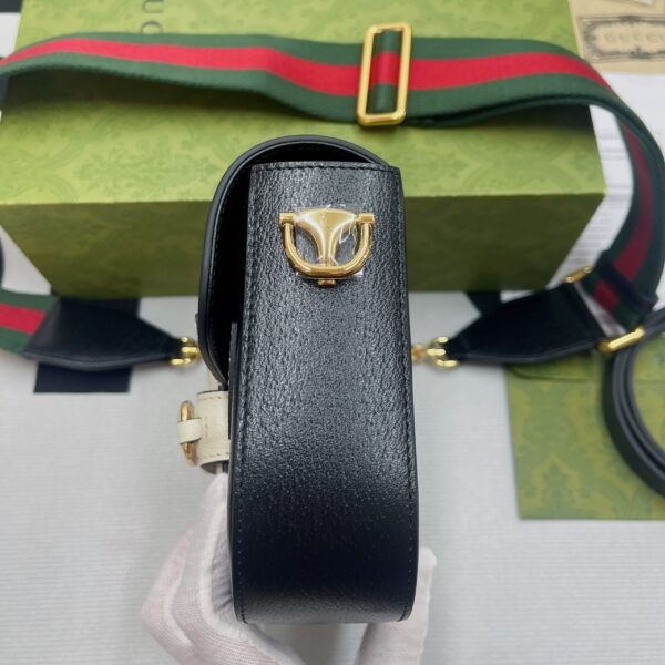 1:1 Replica Gucci x Adidas Horsebit 1955 Mini Bag Black For Women, Women's Bags 8.1in/21cm GG 658574 U3ZDG 8726