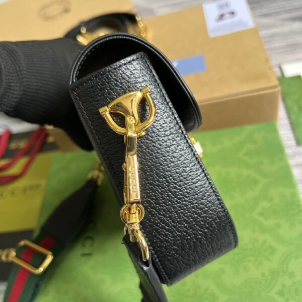 1:1 Replica Gucci x Adidas Horsebit 1955 Mini Bag Black For Women, Women's Bags 8.1in/21cm GG 658574 U3ZDG 8726