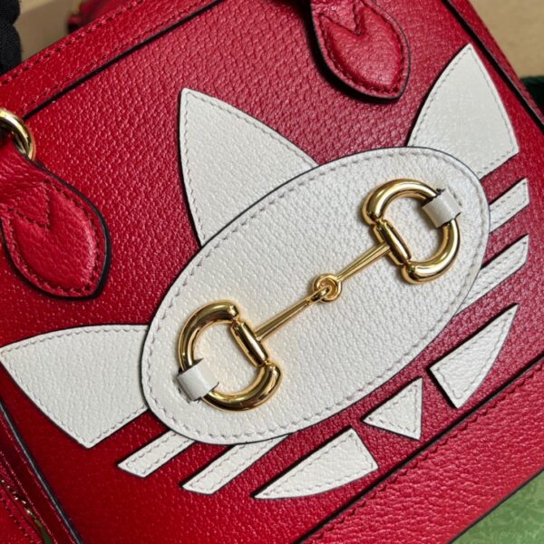 1:1 Replica Gucci x Adidas Horsebit 1955 Mini Bag Red For Women, Women's Bags 7.9in/20cm GG‎