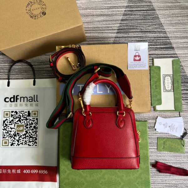 1:1 Replica Gucci x Adidas Horsebit 1955 Mini Bag Red For Women, Women's Bags 7.9in/20cm GG‎