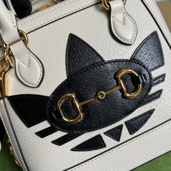 1:1 Replica Gucci x Adidas Horsebit 1955 Mini Bag White For Women, Women's Bags 7.9in/20cm GG‎ ‎677212 U3ZDG 8727
