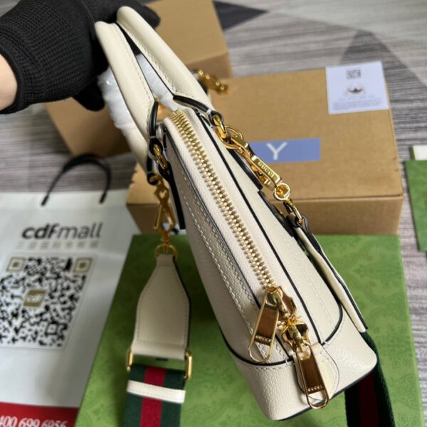 1:1 Replica Gucci x Adidas Horsebit 1955 Mini Bag White For Women, Women's Bags 7.9in/20cm GG‎ ‎677212 U3ZDG 8727