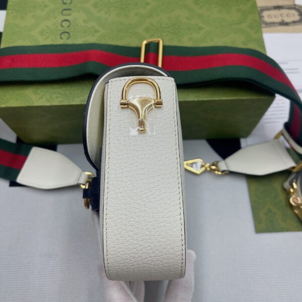 1:1 Replica Gucci x Adidas Horsebit 1955 Mini Bag White For Women, Women's Bags 8.1in/21cm GG 658574 U3ZDG 8727