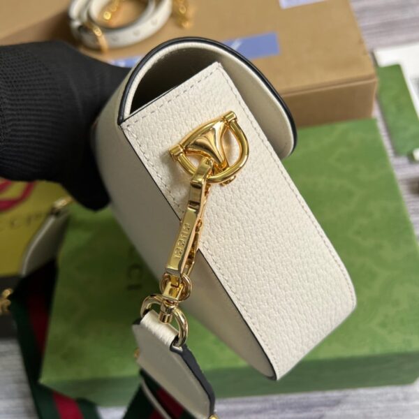 1:1 Replica Gucci x Adidas Horsebit 1955 Mini Bag White For Women, Women's Bags 8.1in/21cm GG 658574 U3ZDG 8727
