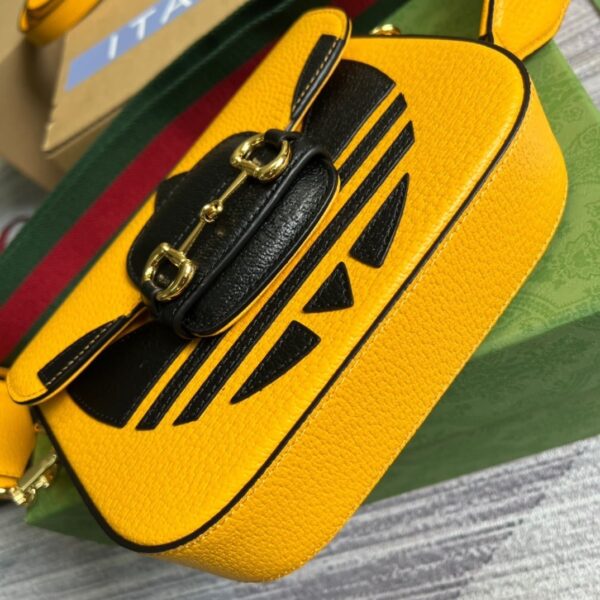1:1 Replica Gucci x Adidas Horsebit 1955 Mini Bag Yellow For Women, Women's Bags 8.1in/21cm GG 658574 U3ZDG 7775