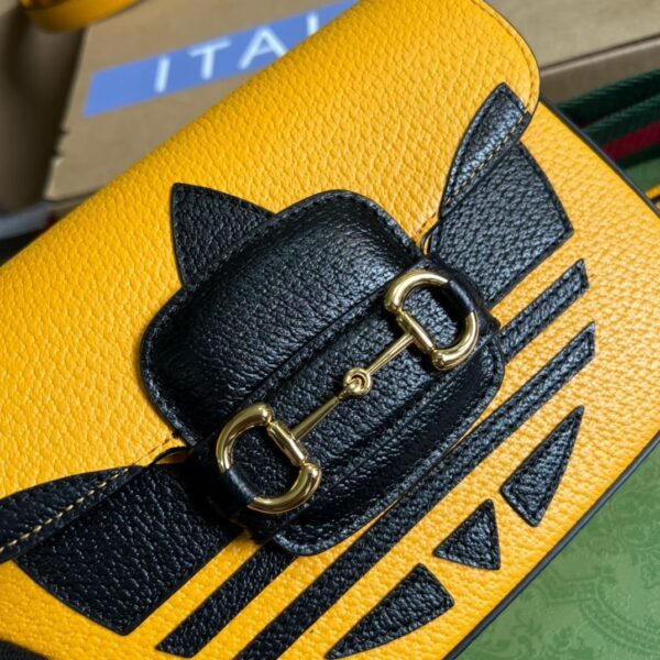 1:1 Replica Gucci x Adidas Horsebit 1955 Mini Bag Yellow For Women, Women's Bags 8.1in/21cm GG 658574 U3ZDG 7775