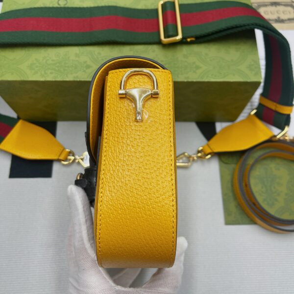 1:1 Replica Gucci x Adidas Horsebit 1955 Mini Bag Yellow For Women, Women's Bags 8.1in/21cm GG 658574 U3ZDG 7775